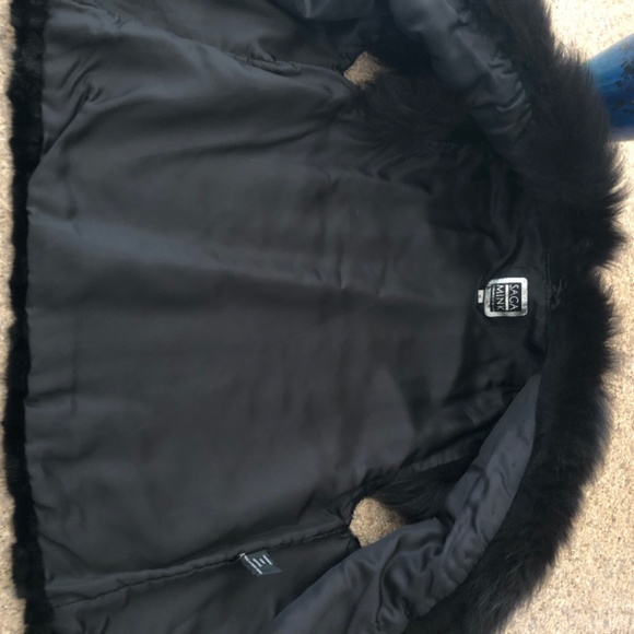 Saga Mink & Fox Fur Black Vest - Picture 16 of 16